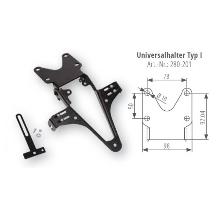 Highsider mocowanie tablicy rej. do universal typ 1