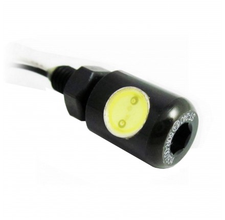 Oświetlenie tablicy rejestracyjnej, kolor czarne, owalne,   13 mm, śruby M6, z homologacją EU, sztuka