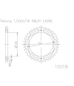 Zestaw napędowy ESJOT do Kawasaki 125 KMX A1-A5,B1-B12 (86-03)
