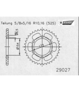 Zestaw napędowy ESJOT do Aprilia 1000 Futura RST (01-04)