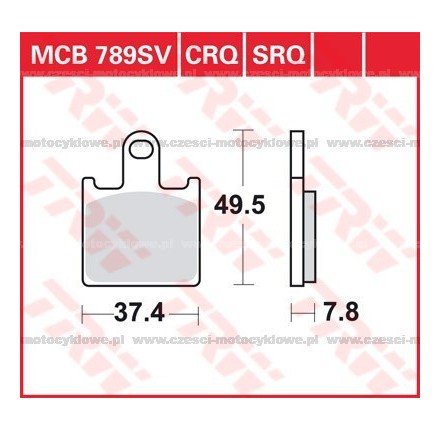 Klocki hamulcowe TRW MCB 789 SRQ