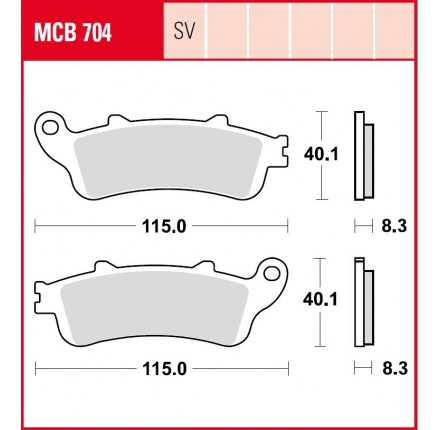 Klocki hamulcowe TRW MCB704SV