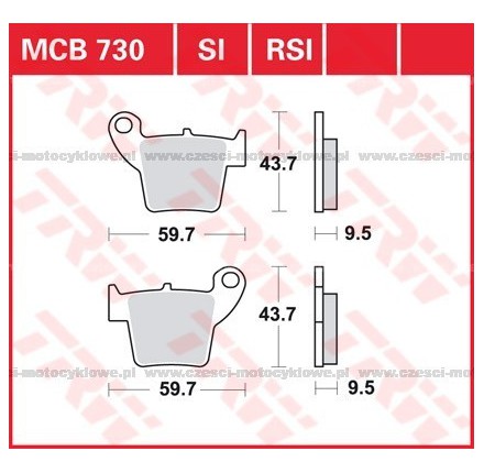 Klocki hamulcowe TRW MCB730RSI