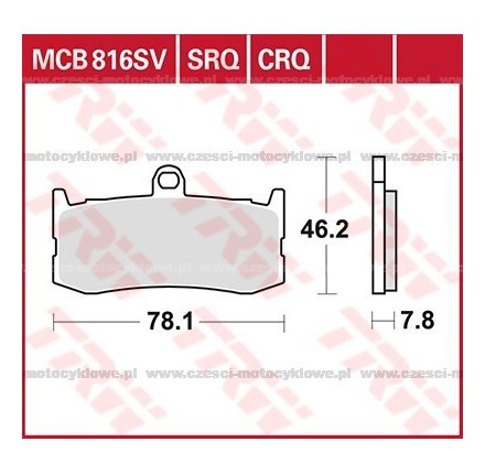 Klocki hamulcowe TRW MCB 816 SRQ