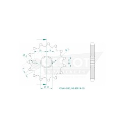 Zestaw napędowy ESJOT do Kawasaki 440 KZ LTD A1-A4 USA (80-83)