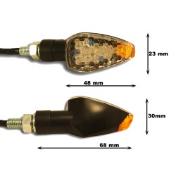 Kierunkowskazy motocyklowe PEAK LED z migającym czubkiem