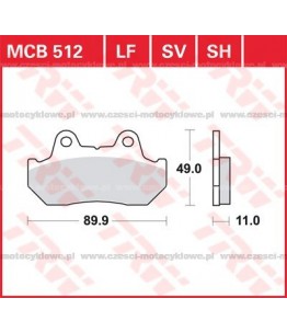 Klocki hamulcowe TRW MCB...