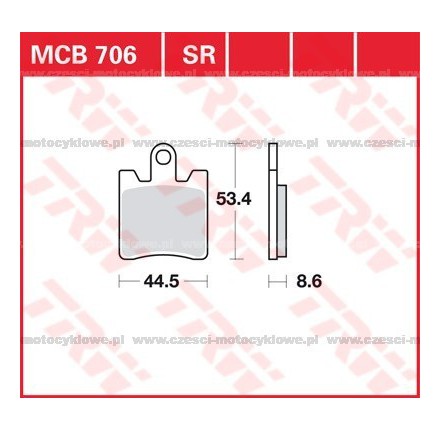 Klocki hamulcowe TRW MCB706SV