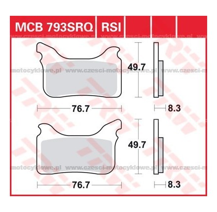Klocki hamulcowe TRW MCB793SRQ