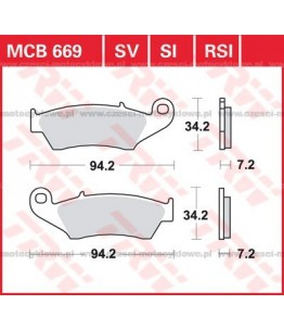 Klocki hamulcowe TRW MCB...