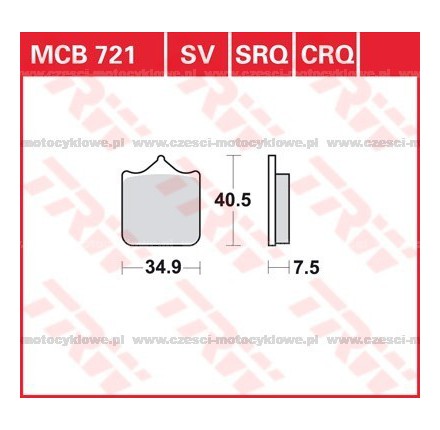 Klocki hamulcowe TRW MCB721SCR