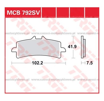 Klocki hamulcowe TRW MCB792SCR