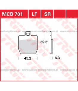Klocki hamulcowe TRW MCB...