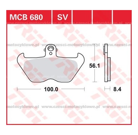 Klocki hamulcowe TRW MCB 680 SV