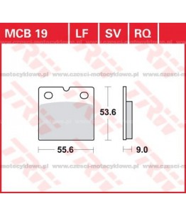 Klocki hamulcowe TRW MCB 19 SV