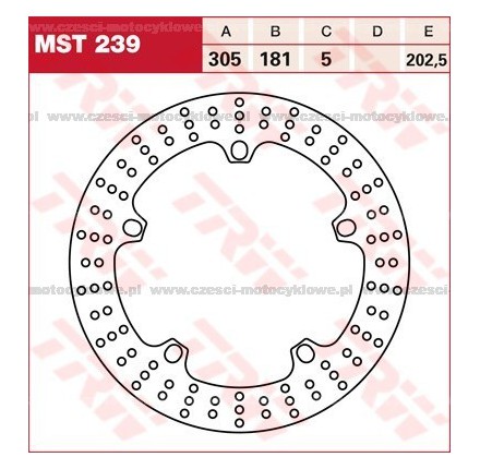 Tarcza hamulcowa TRW, sztywna kod: MST 239