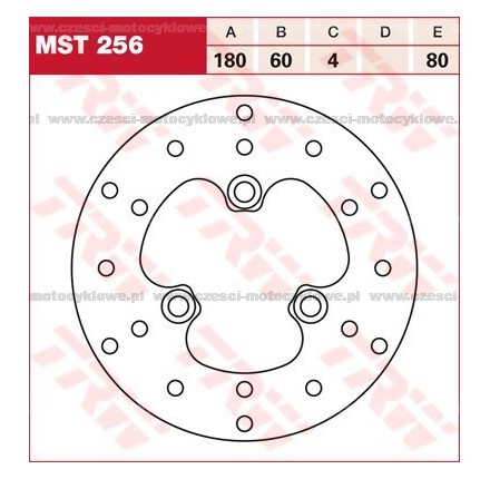 Tarcza hamulcowa TRW, sztywna kod: MST 256
