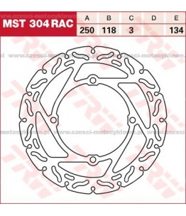 Tarcza hamulcowa TRW, sztywna, tuningowa RAC kod: MST 304 RAC