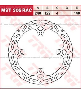 Tarcza hamulcowa TRW, sztywna, tuningowa RAC kod: MST 305 RAC