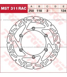 Tarcza hamulcowa TRW, sztywna, tuningowa RAC kod: MST 311 RAC