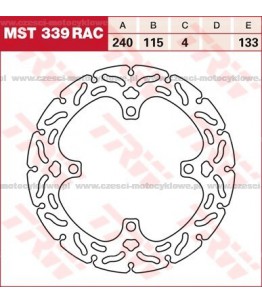 Tarcza hamulcowa TRW, sztywna, tuningowa RAC kod: MST 339 RAC
