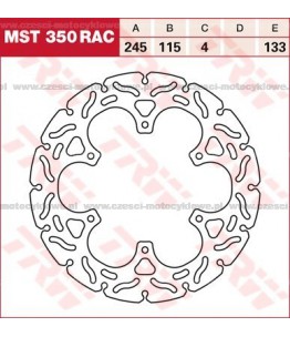 Tarcza hamulcowa TRW, sztywna, tuningowa RAC kod: MST 350 RAC