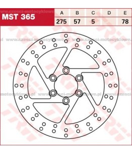 Tarcza hamulcowa TRW, sztywna kod: MST 365