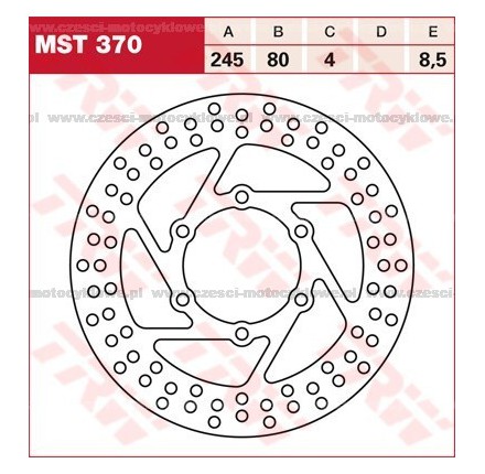 Tarcza hamulcowa TRW, sztywna kod: MST 370
