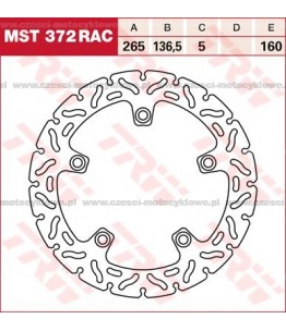 Tarcza hamulcowa TRW, sztywna, tuningowa RAC kod: MST 372 RAC