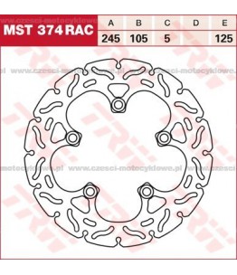 Tarcza hamulcowa TRW, sztywna, tuningowa RAC kod: MST 374 RAC