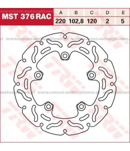 Tarcza hamulcowa TRW, sztywna, tuningowa RAC kod: MST 376 RAC
