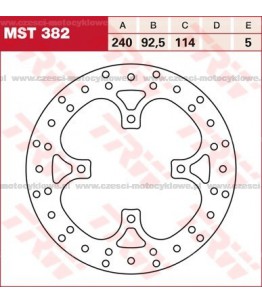 Tarcza hamulcowa TRW, sztywna kod: MST 382
