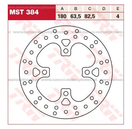 Tarcza hamulcowa TRW, sztywna kod: MST 384