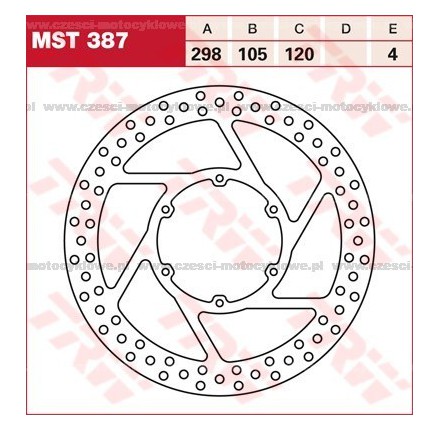 Tarcza hamulcowa TRW, sztywna kod: MST 387