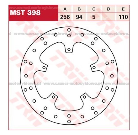 Tarcza hamulcowa TRW, sztywna kod: MST 398