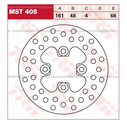 Tarcza hamulcowa TRW, sztywna kod: MST 405