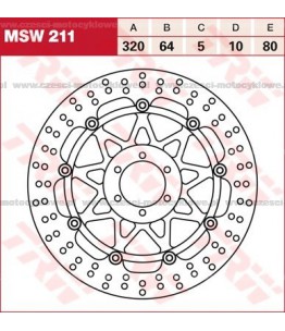 Tarcza hamulcowa TRW, pływająca kod: MSW 211