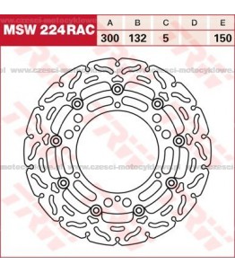 Tarcza hamulcowa TRW, pływająca, tuningowa RAC kod: MSW 224 RAC