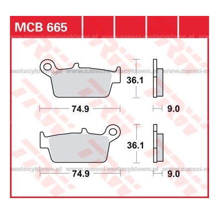 Klocki hamulcowe TRW MCB665
