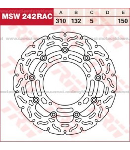 Tarcza hamulcowa TRW, pływająca, tuningowa RAC kod: MSW 242 RAC