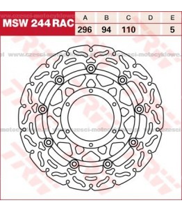 Tarcza hamulcowa TRW, pływająca, tuningowa RAC kod: MSW 244 RAC