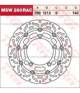Tarcza hamulcowa TRW, pływająca, tuningowa RAC kod: MSW 260 RAC
