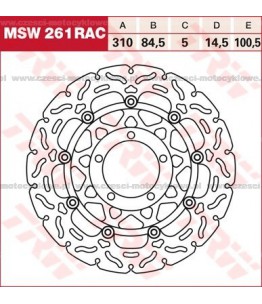 Tarcza hamulcowa TRW, pływająca, tuningowa RAC kod: MSW 261 RAC