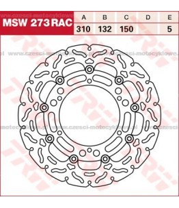 Tarcza hamulcowa TRW, pływająca, tuningowa RAC kod: MSW 273 RAC