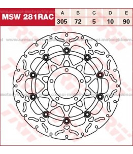 Tarcza hamulcowa TRW, pływająca, tuningowa RAC kod: MSW 281 RAC