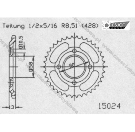 Zębatka tylna ESJOT