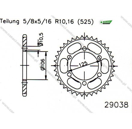 Zębatka tylna ESJOT