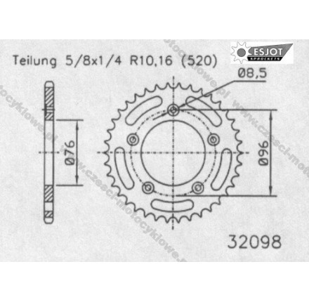 Zębatka tylna ESJOT