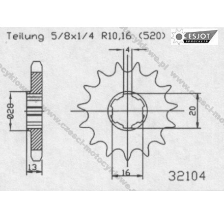 Zębatka przednia ESJOT