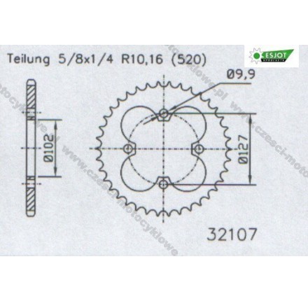 Zębatka tylna ESJOT